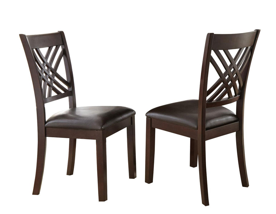 Steve Silver Adrian Side Chair in Espresso Cherry (Set of 2)