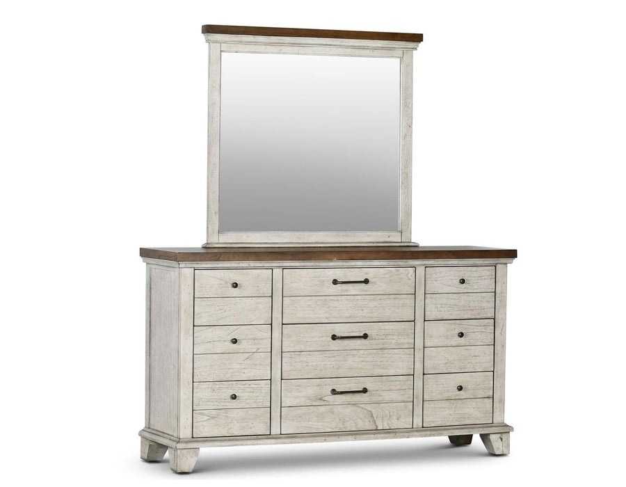 Steve Silver Bear Creek 9 Drawer Dresser in White Smoke - Venta Furnishings (San Antonio,TX)