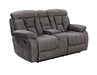 Steve Silver Bogata Manual Reclining Console Loveseat in Majestic Mushroom image