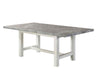 Steve Silver Canova Gray Marble Top Dining Table in Cathedral White image