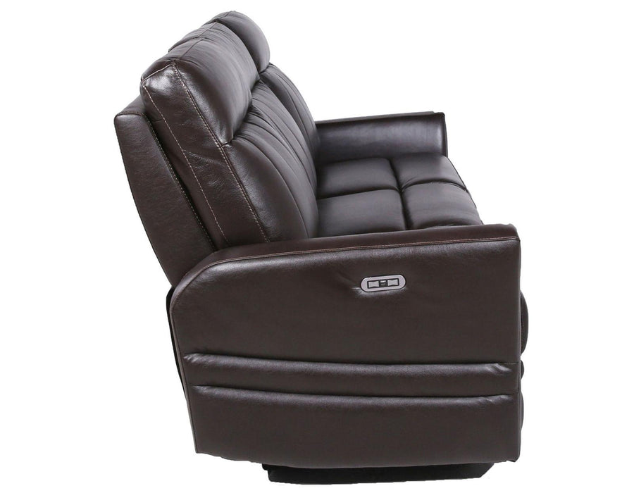 Steve Silver Coachella Leather Dual Power Reclining Sofa in Brown - Venta Furnishings (San Antonio,TX)