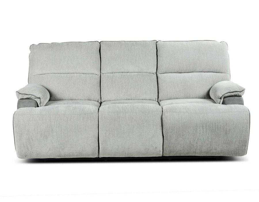 Steve Silver Cyprus Manual Reclining Sofa in Two-Tone Cloud