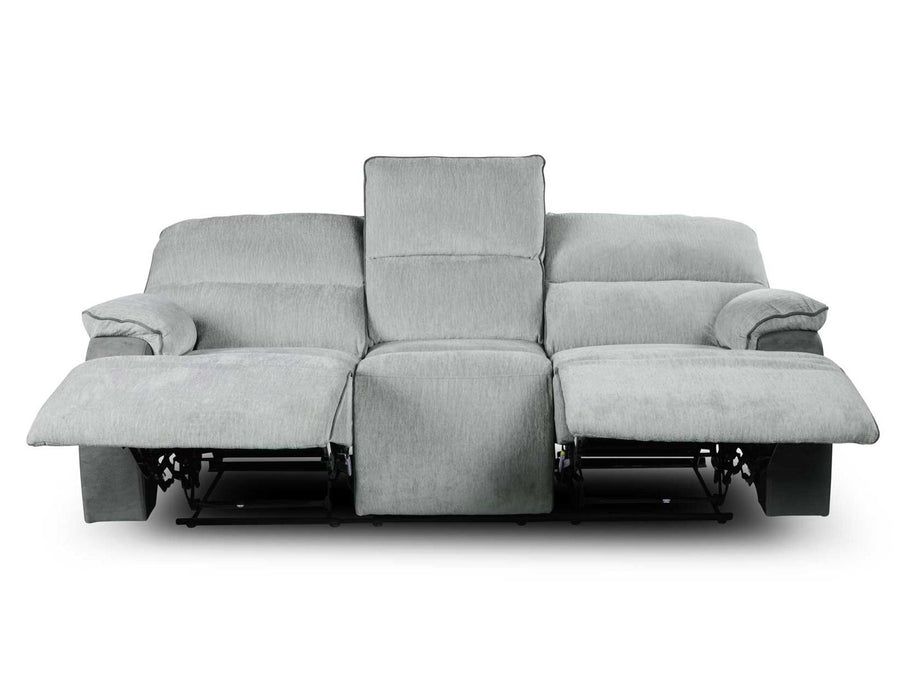 Steve Silver Cyprus Manual Reclining Sofa in Two-Tone Cloud