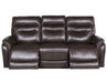 Steve Silver Fortuna Leather Dual Power Reclining Sofa in Coffee - Venta Furnishings (San Antonio,TX)