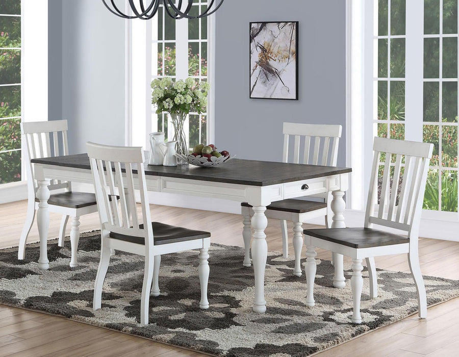 Steve Silver Joanna Dining Table in Two-tone Ivory and Mocha