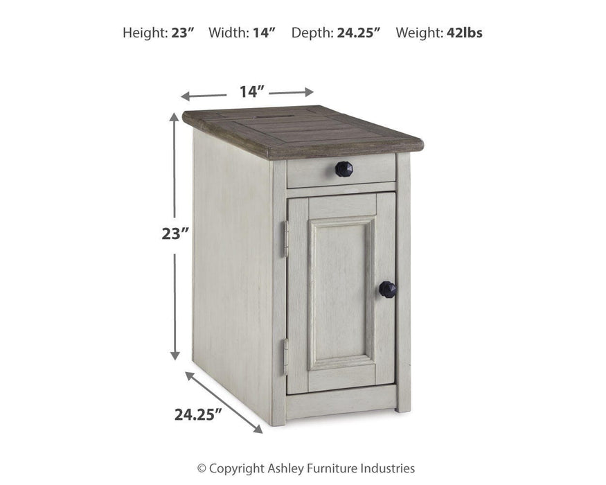 Bolanburg Chairside End Table with USB Ports & Outlets - Venta Furnishings (San Antonio,TX)