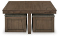 Boardernest Coffee Table with 4 Stools - Venta Furnishings (San Antonio,TX)