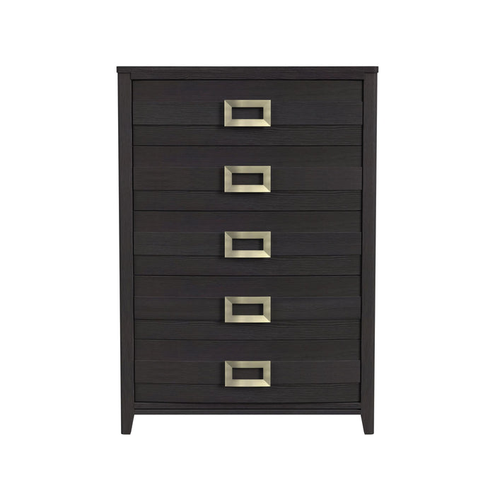 Tobias 5-Drawer Chest in Black