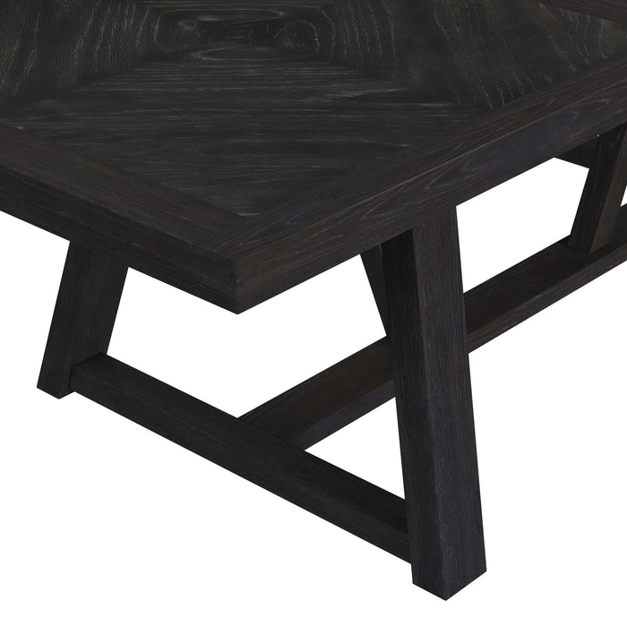 Transcend Dining Table with 22" Leaf in Charcoal - Venta Furnishings (San Antonio,TX)