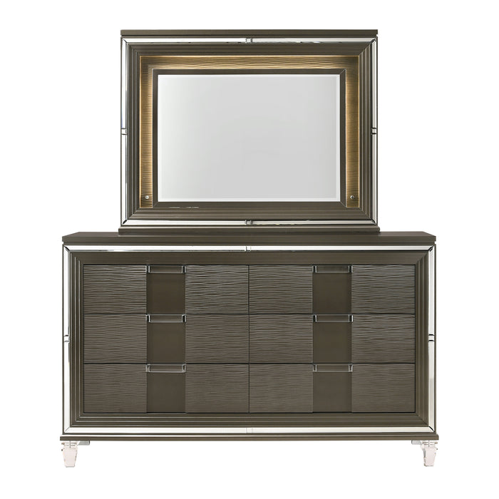 Twenty Nine 6-Drawer Dresser w/ Mood Lighting Mirror - Venta Furnishings (San Antonio,TX)
