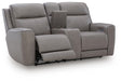 5Z-Comfort Power Reclining Loveseat with Console - Venta Furnishings (San Antonio,TX)