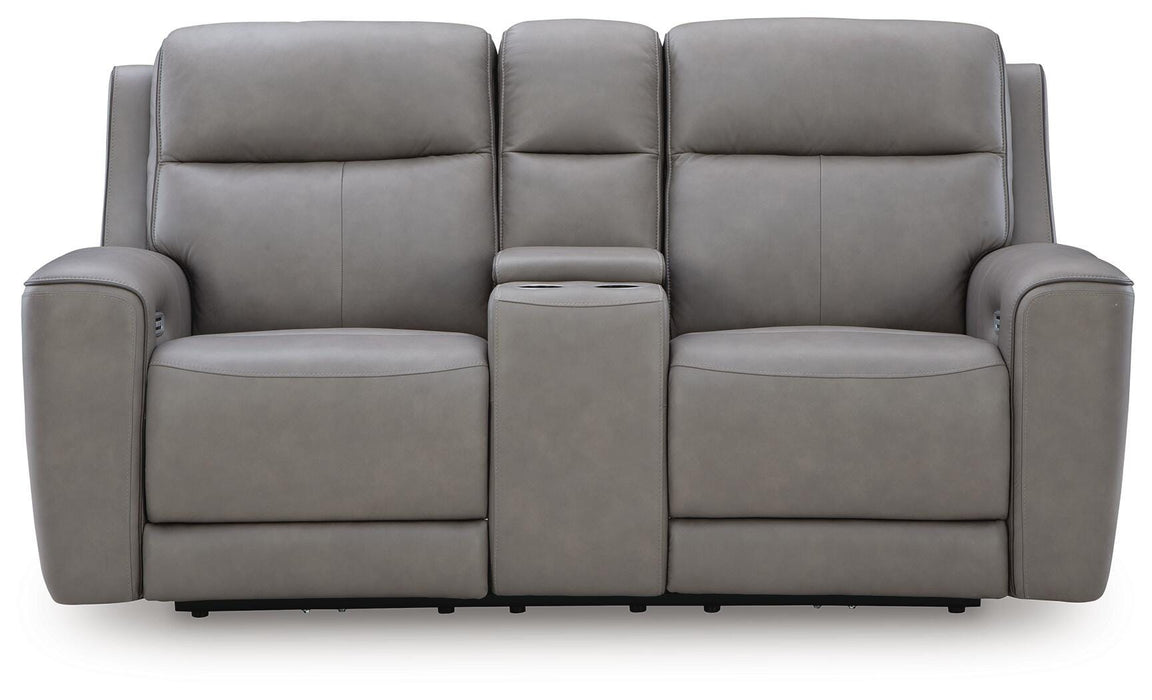 5Z-Comfort Power Reclining Loveseat with Console - Venta Furnishings (San Antonio,TX)