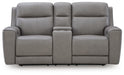 5Z-Comfort Power Reclining Loveseat with Console - Venta Furnishings (San Antonio,TX)