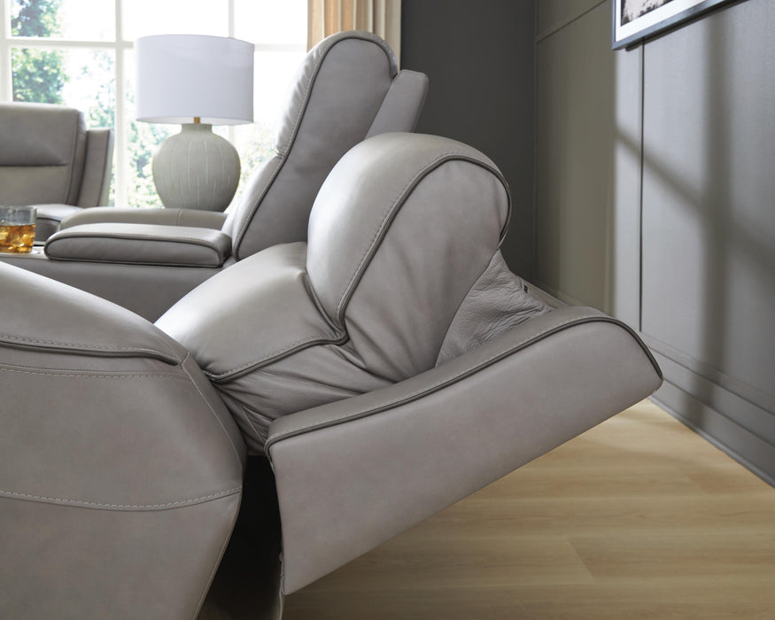 5Z-Comfort Power Reclining Loveseat with Console - Venta Furnishings (San Antonio,TX)