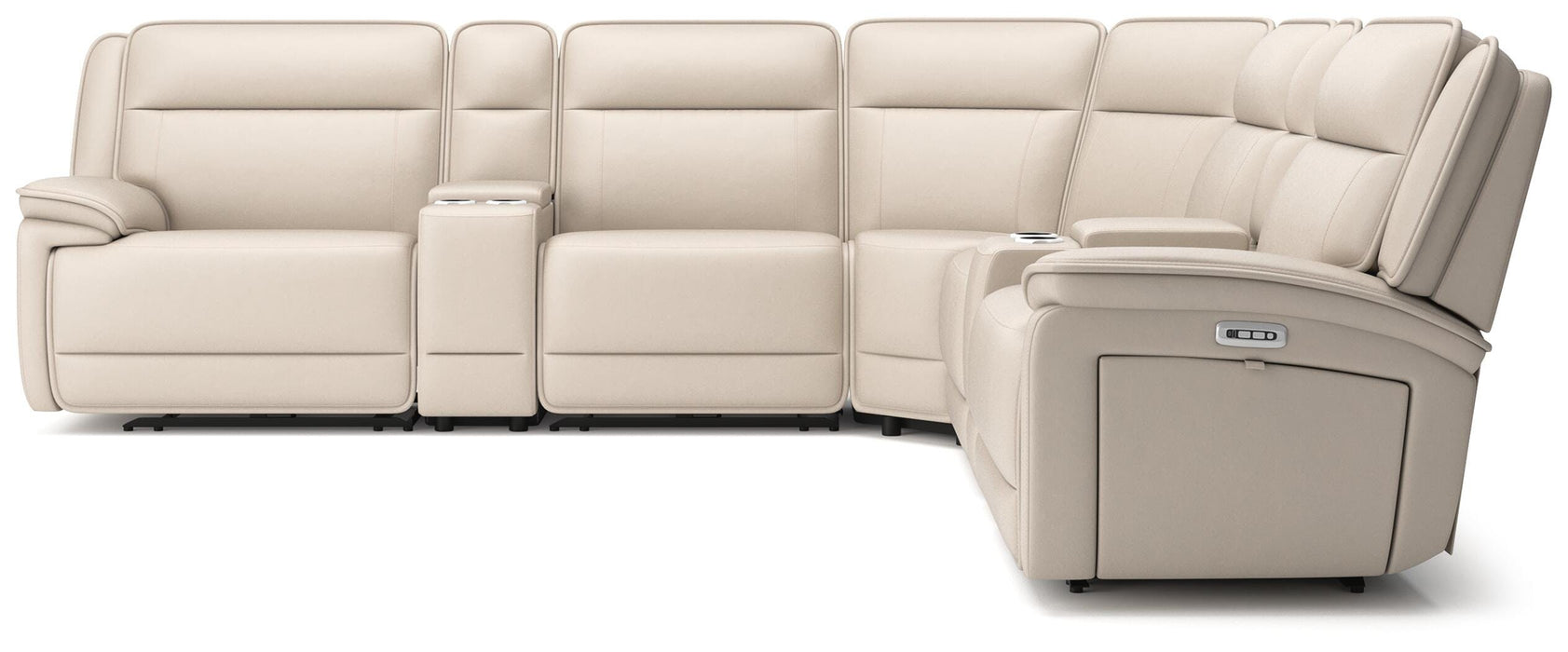Double Deal Reclining Sectional with 2 Consoles - Venta Furnishings (San Antonio,TX)