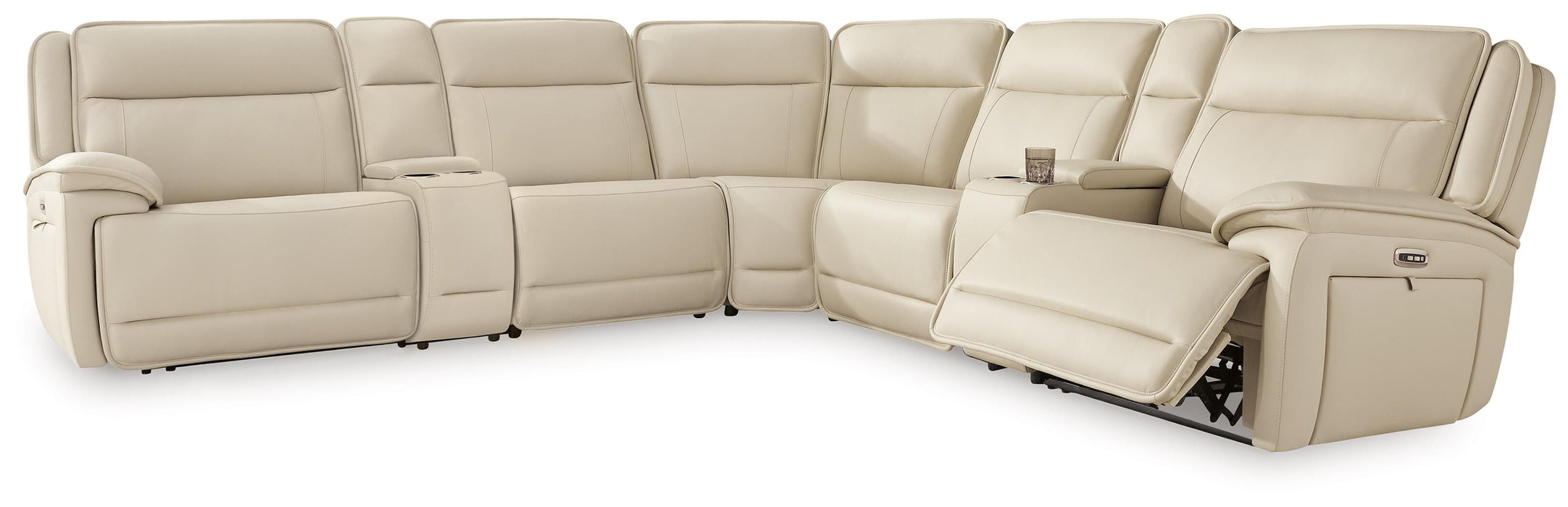 Double Deal Reclining Sectional with 2 Consoles - Venta Furnishings (San Antonio,TX)