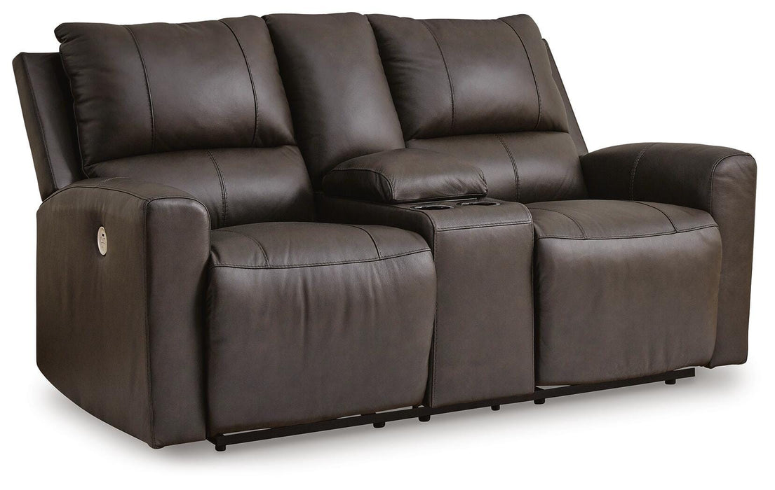 Boxmere Power Reclining Loveseat with Console - Venta Furnishings (San Antonio,TX)