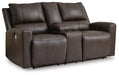 Boxmere Power Reclining Loveseat with Console - Venta Furnishings (San Antonio,TX)