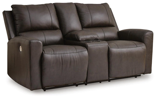 Boxmere Power Reclining Loveseat with Console - Venta Furnishings (San Antonio,TX)