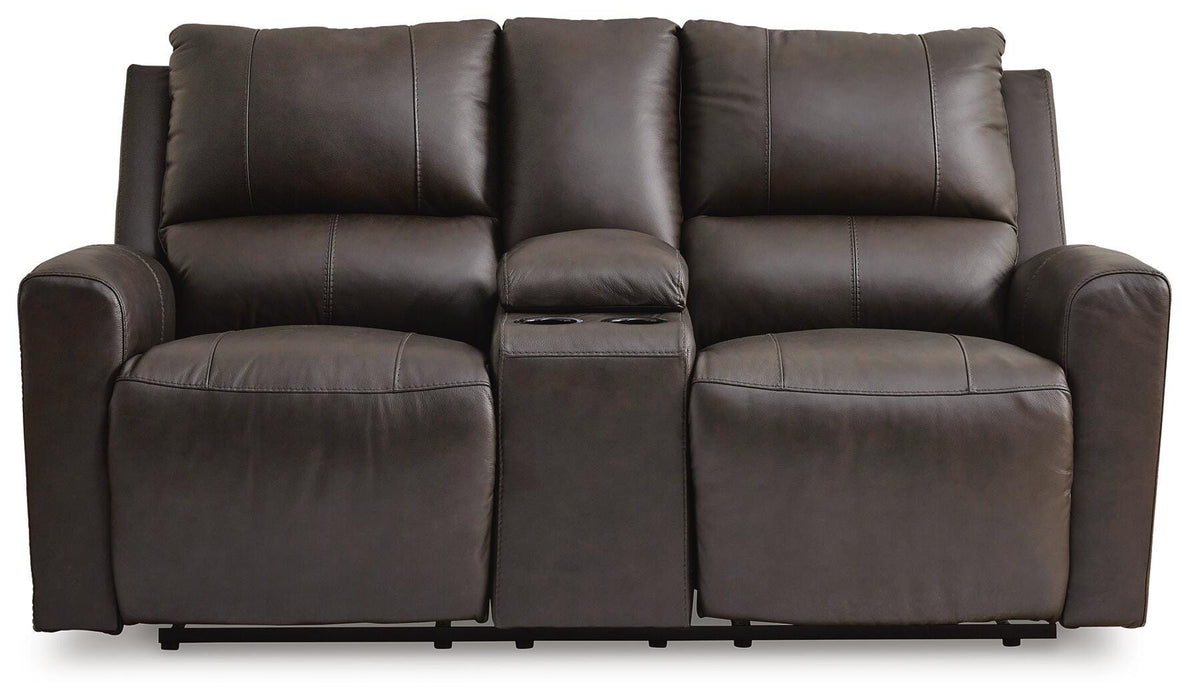 Boxmere Power Reclining Loveseat with Console - Venta Furnishings (San Antonio,TX)