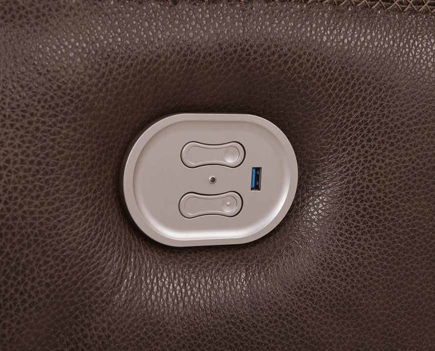 Alessandro Power Reclining Loveseat with Console - Venta Furnishings (San Antonio,TX)