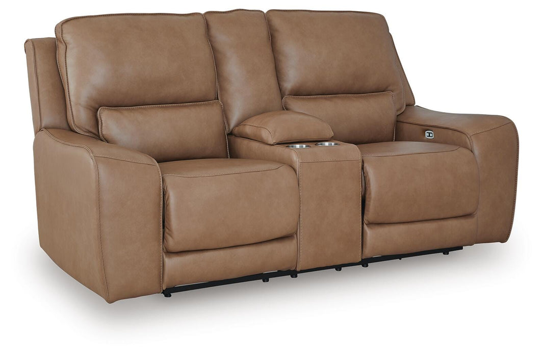 DeepWakes Power Reclining Loveseat with Console - Venta Furnishings (San Antonio,TX)