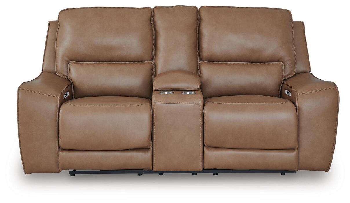 DeepWakes Power Reclining Loveseat with Console - Venta Furnishings (San Antonio,TX)