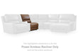 DeepWakes Reclining Sectional with Storage Console - Venta Furnishings (San Antonio,TX)