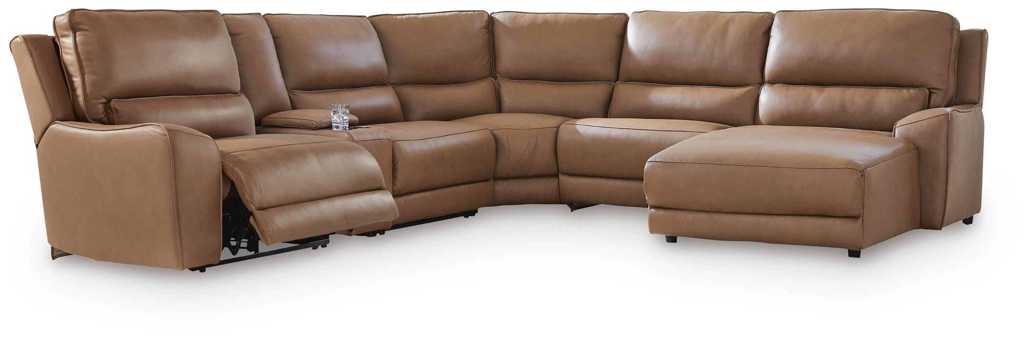 DeepWakes Power Reclining Sectional with Chaise - Venta Furnishings (San Antonio,TX)