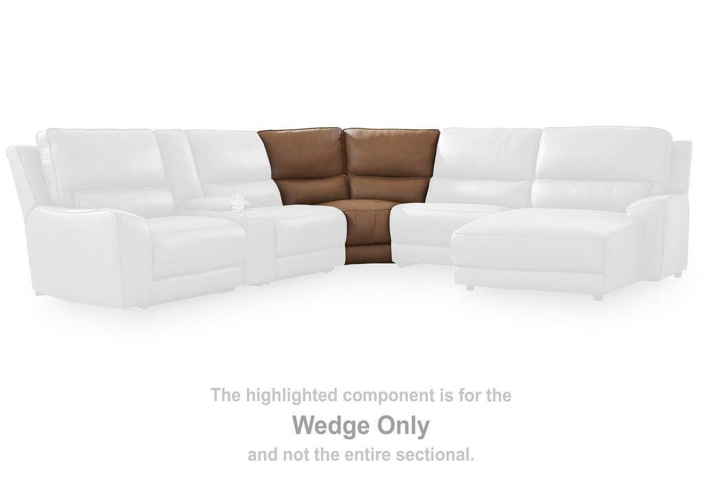 DeepWakes Reclining Sectional with Storage Console - Venta Furnishings (San Antonio,TX)