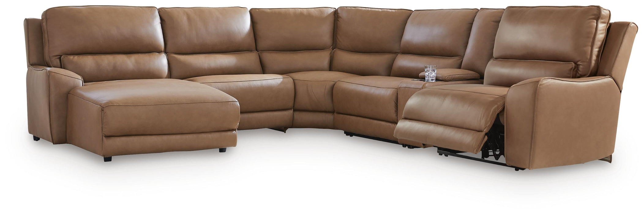 DeepWakes Power Reclining Sectional with Chaise - Venta Furnishings (San Antonio,TX)