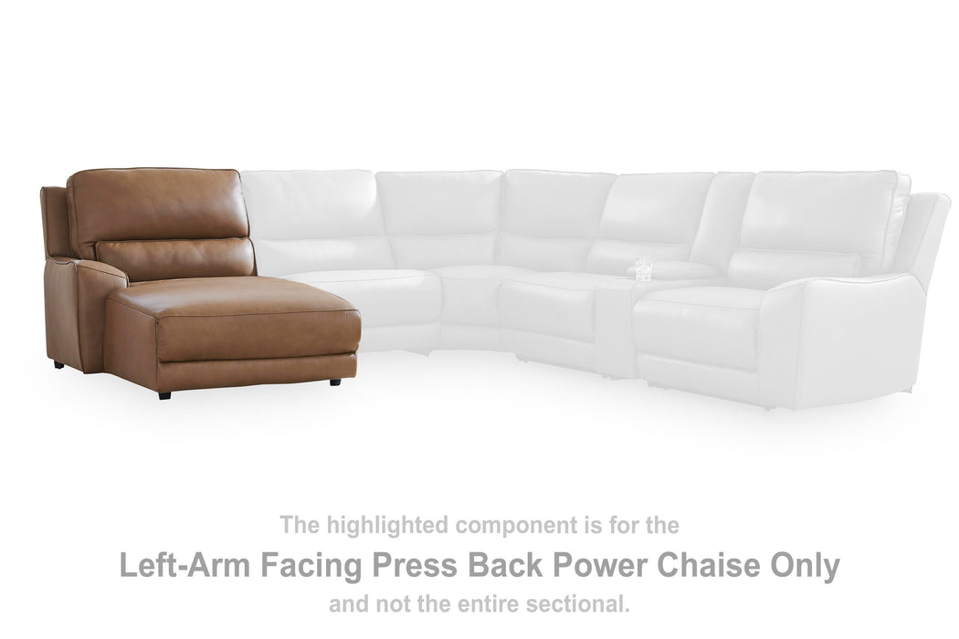 DeepWakes Power Reclining Sectional with Chaise - Venta Furnishings (San Antonio,TX)