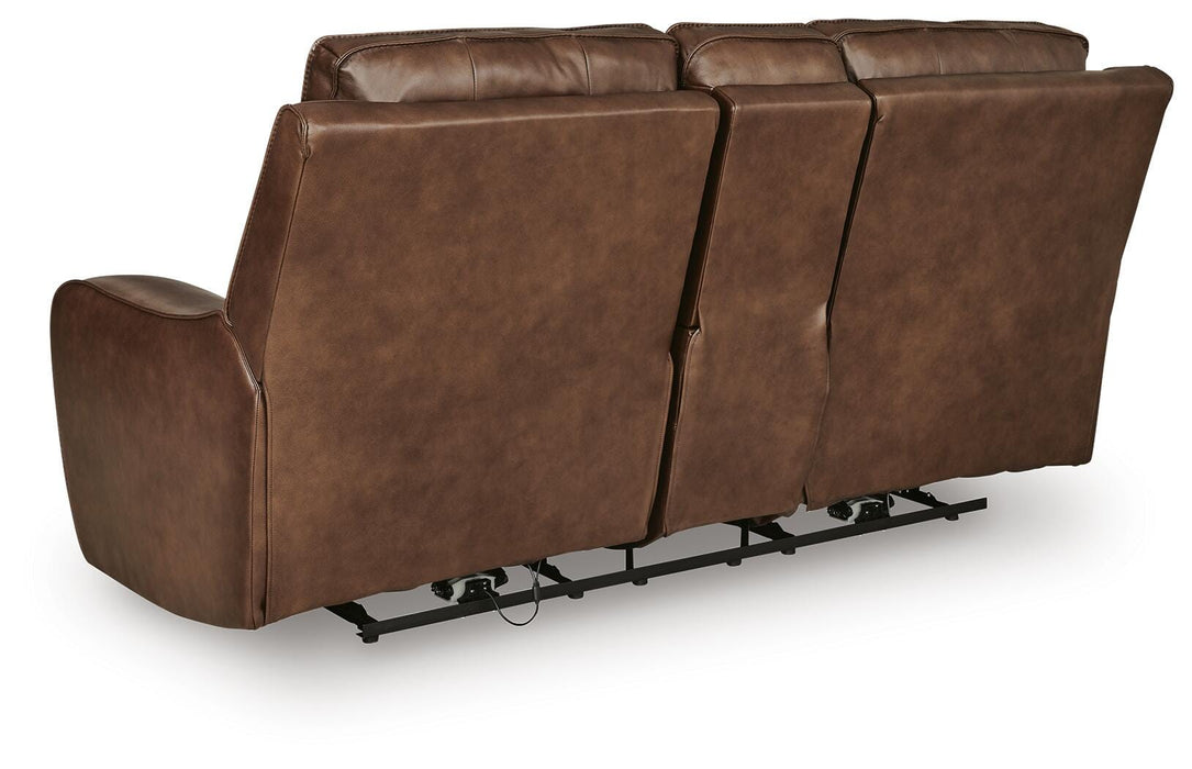DeepWakes Power Reclining Loveseat with Console - Venta Furnishings (San Antonio,TX)