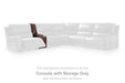 DeepWakes Reclining Sectional with Storage Console - Venta Furnishings (San Antonio,TX)
