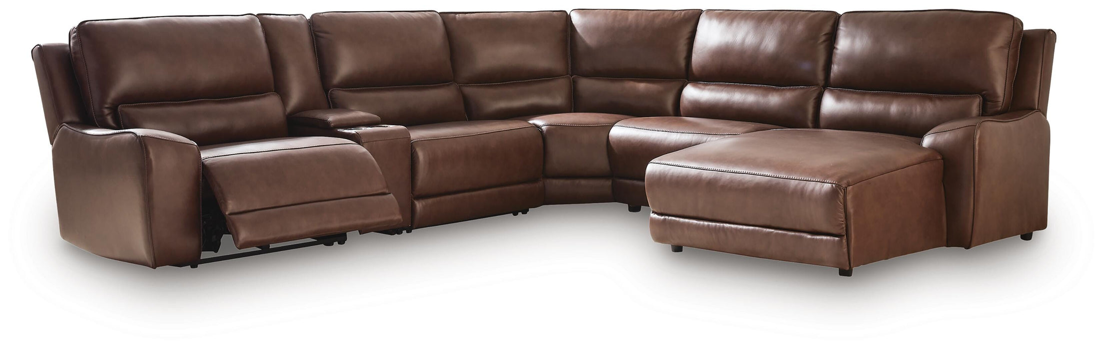 DeepWakes Power Reclining Sectional with Chaise - Venta Furnishings (San Antonio,TX)