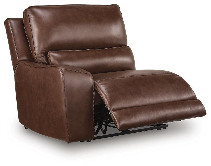 DeepWakes Reclining Sectional with Storage Console - Venta Furnishings (San Antonio,TX)