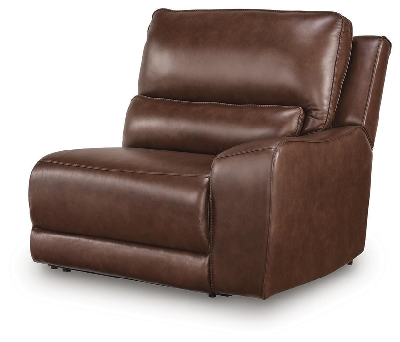DeepWakes Reclining Sectional with Storage Console - Venta Furnishings (San Antonio,TX)