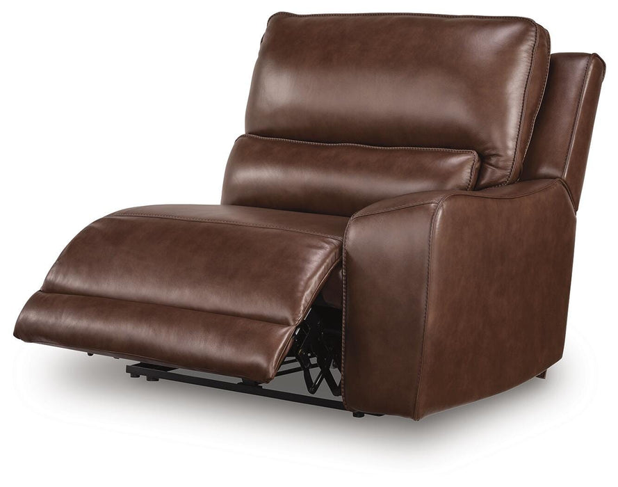 DeepWakes Reclining Sectional with Storage Console - Venta Furnishings (San Antonio,TX)
