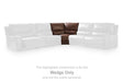 DeepWakes Reclining Sectional with Storage Console - Venta Furnishings (San Antonio,TX)