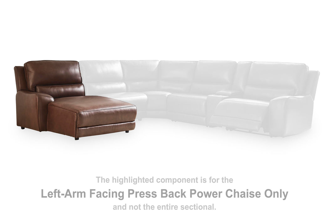 DeepWakes Power Reclining Sectional with Chaise - Venta Furnishings (San Antonio,TX)