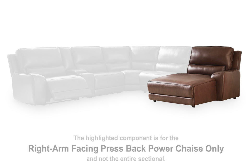 DeepWakes Power Reclining Sectional with Chaise - Venta Furnishings (San Antonio,TX)