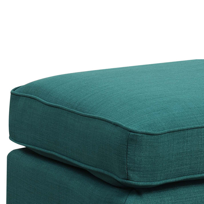 Erica 497 Ottoman W/Chrome Nail Heirloome Teal (ISTA 3)