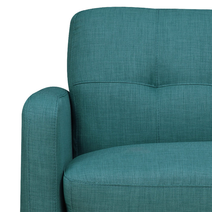 Hadley Sofa & Loveseat Set in Teal
