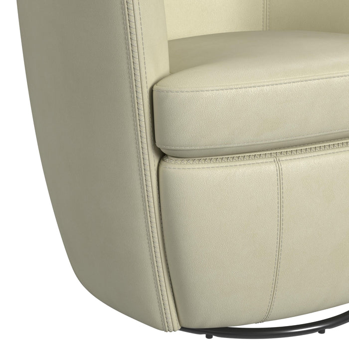 Vito Swivel Chair in Pebble Cream