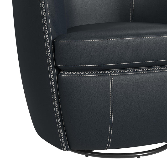 Vito Swivel Chair in Pebble Navy
