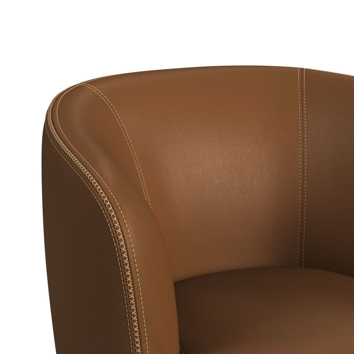 Vito Swivel Chair in Pebble Tan