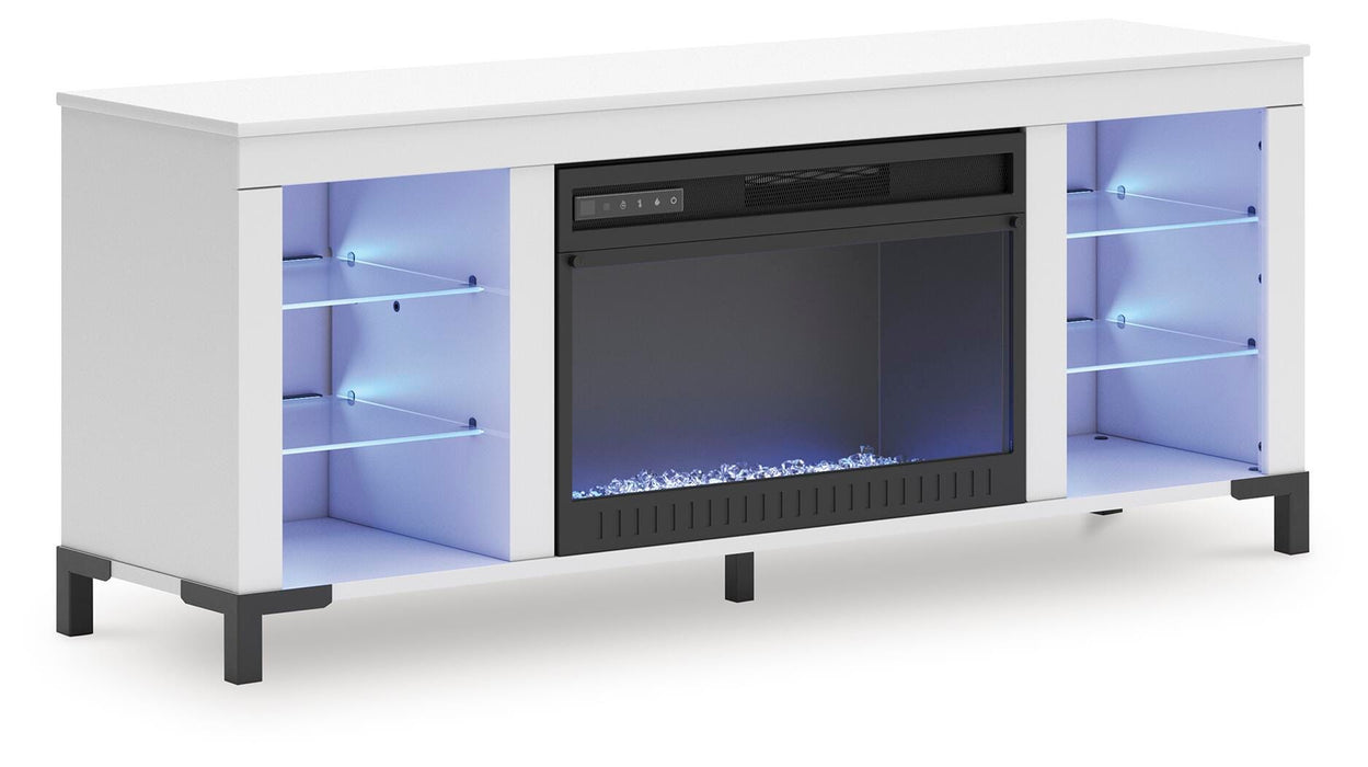 Brollevi 60" TV Stand with Electric Fireplace - Venta Furnishings (San Antonio,TX)