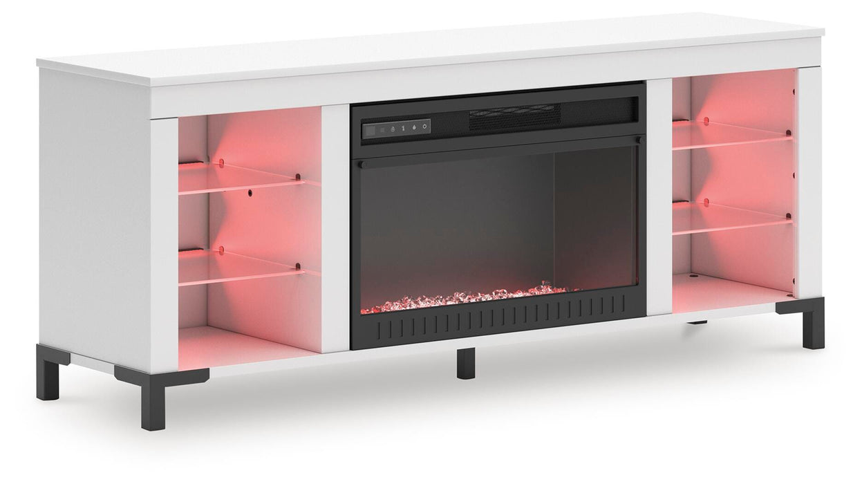 Brollevi 60" TV Stand with Electric Fireplace - Venta Furnishings (San Antonio,TX)