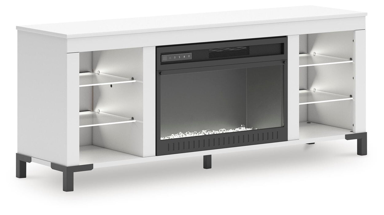 Brollevi 60" TV Stand with Electric Fireplace - Venta Furnishings (San Antonio,TX)