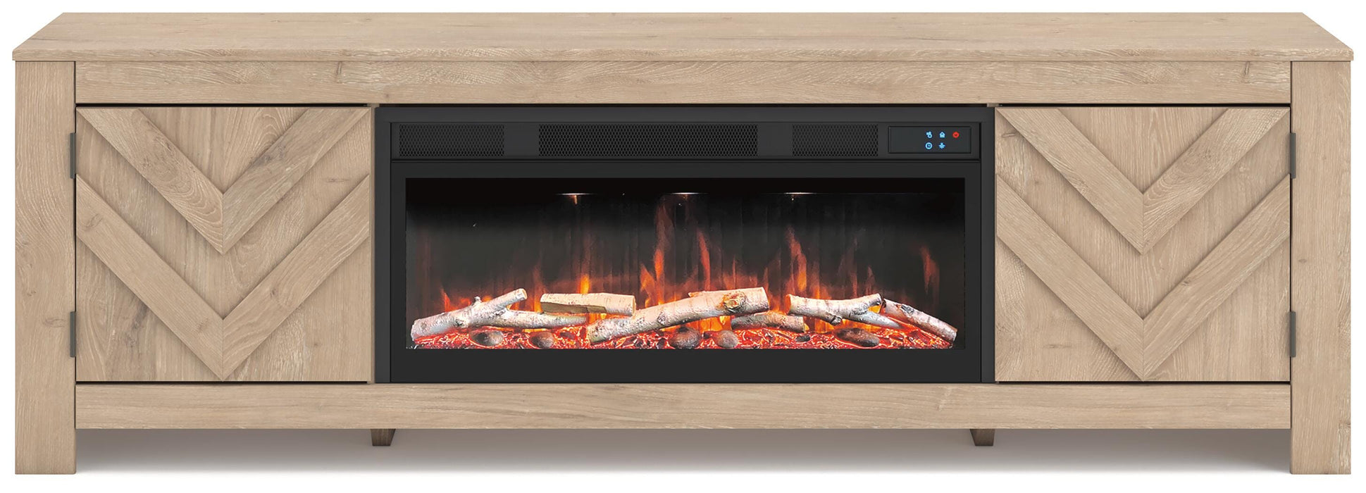Cayboni 71" TV Stand with Electric Fireplace - Venta Furnishings (San Antonio,TX)